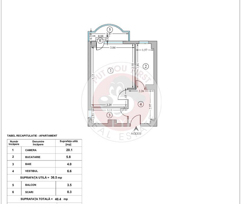 Nicolae Grigorescu | Garsoniera | Decomandat | 41mp | B11802